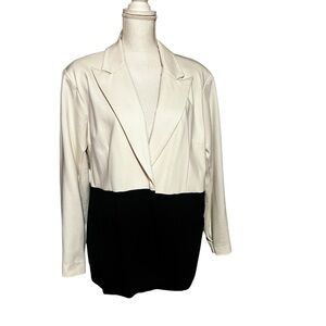 Studio Park Women's Black and Cream Blazer